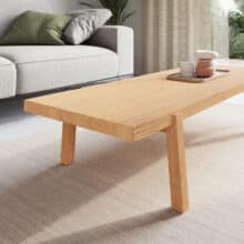 Salontafel 5 Camera 1 Een solistisch meubelstuk die een wat sobere uitstraling heeft met kleine uitsprekende details. Zo staat alles met 5º stevig op zijn plek.