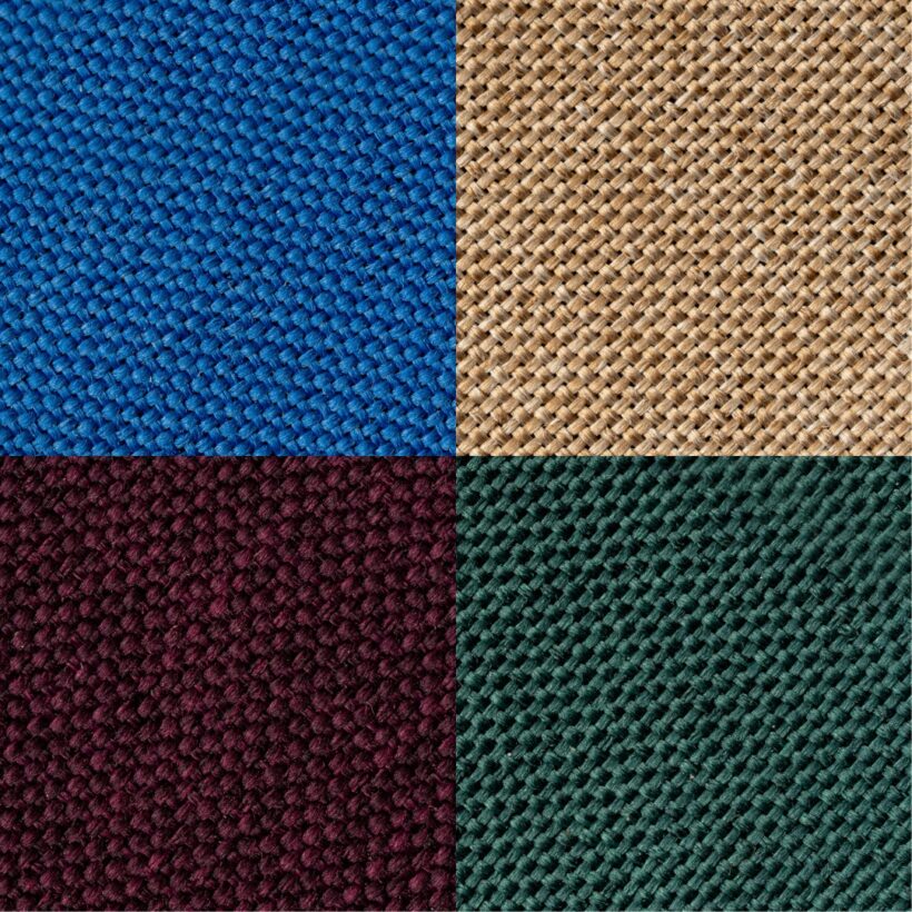 Deze sampleset bevat alle vier beschikbare kleuren van Fauteuil Fière. Zo kan je de stof in het echt bekijken en bepalen.