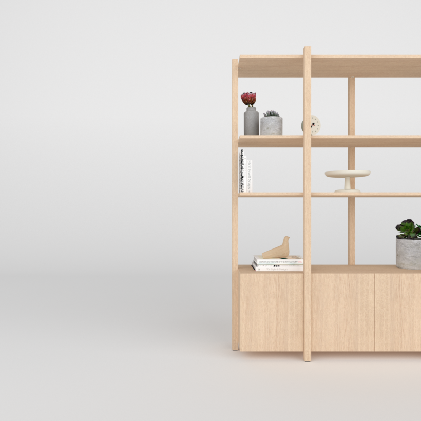 Wandkast Sento 01 Wandkast Sento Elegant, Ruim en Functioneel dat is deze moderne eiken wandkast. Deze kast combineert design en praktisch nut.