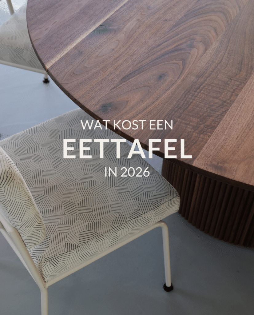 Wat kost een maatwerk eettafel in 2026? Ontdek de prijs, materialen en keuzes die de kosten van een eettafel op maat bepalen.